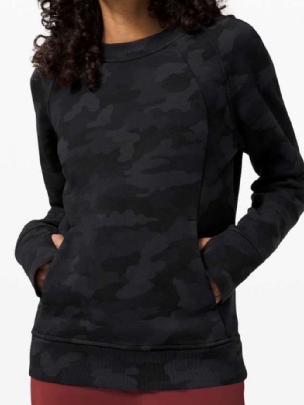 Lululemon Scuba Pullover Crewneck Sweatshirt Heritage 365 Camo Deep Coal